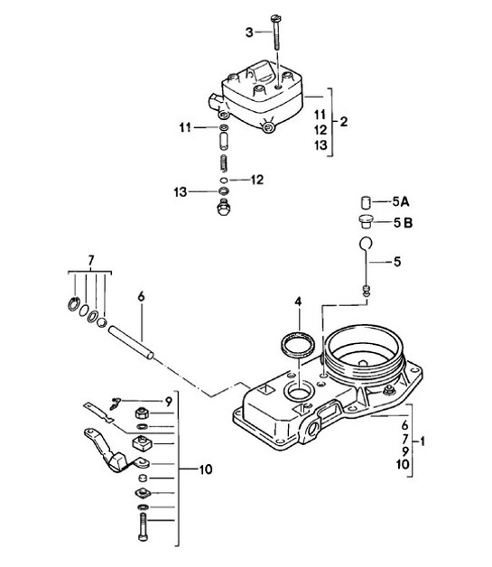 Diagram 107-000 Porsche 924 (1977-1988) Engine