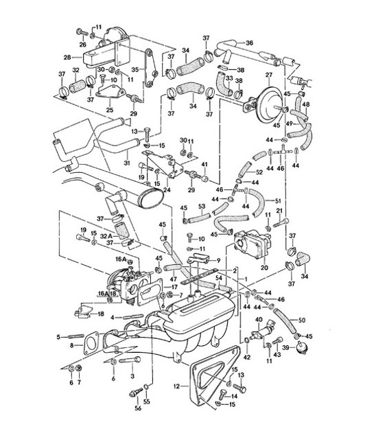 Diagram 107-025 Porsche 924 (1977-1988) Engine