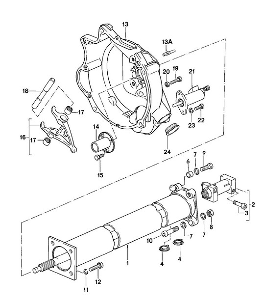 Zentralrohr – Schaltgetriebe – G31.01/02/03 – 924 TURBO/GT 1980–1985