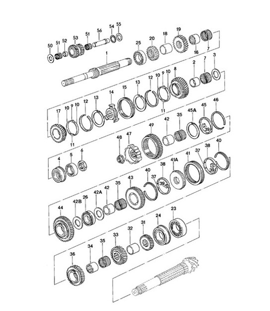 Diagram 303-005 Porsche 924 (1977-1988) Transmission