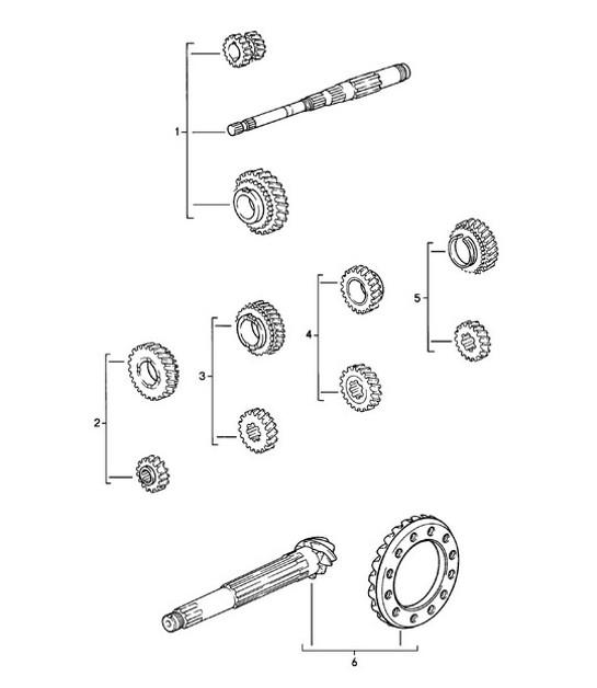 Diagram 303-010 Porsche 924 (1977-1988) Transmission