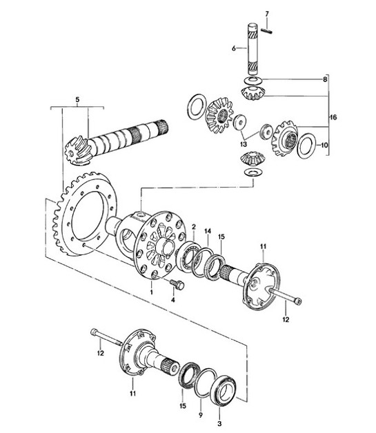 Diagram 305-000 Porsche 924 (1977-1988) Transmission