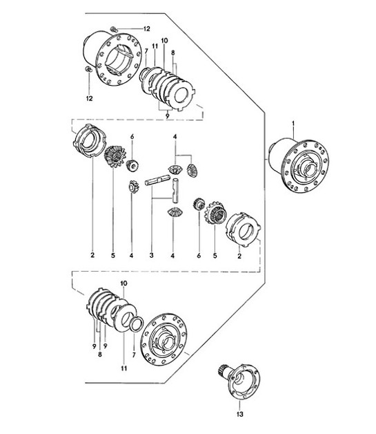 Diagram 305-010 Porsche 924 (1977-1988) Transmission