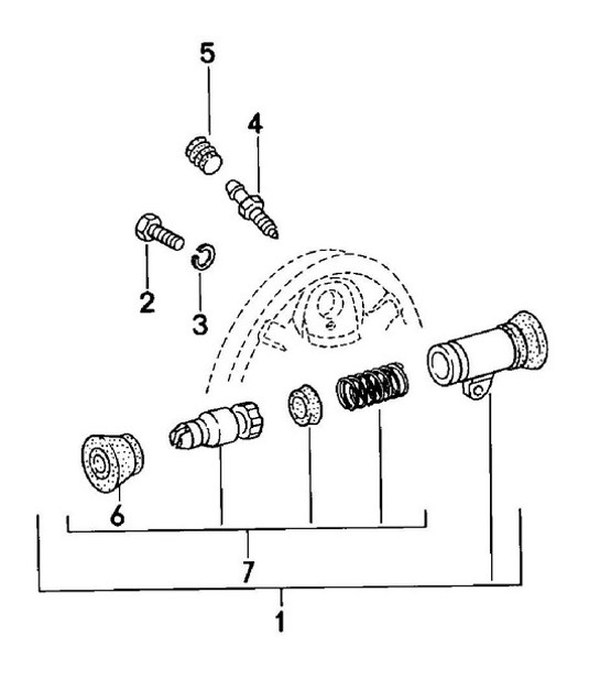 Diagram 603-005 Porsche 924 (1977-1988) Wheels, Brakes