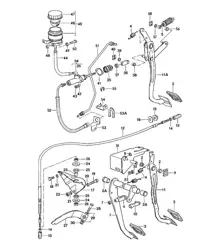 Freno / Frizione / Pedali - Guida a destra (RHD) - 924 1980 - 1985