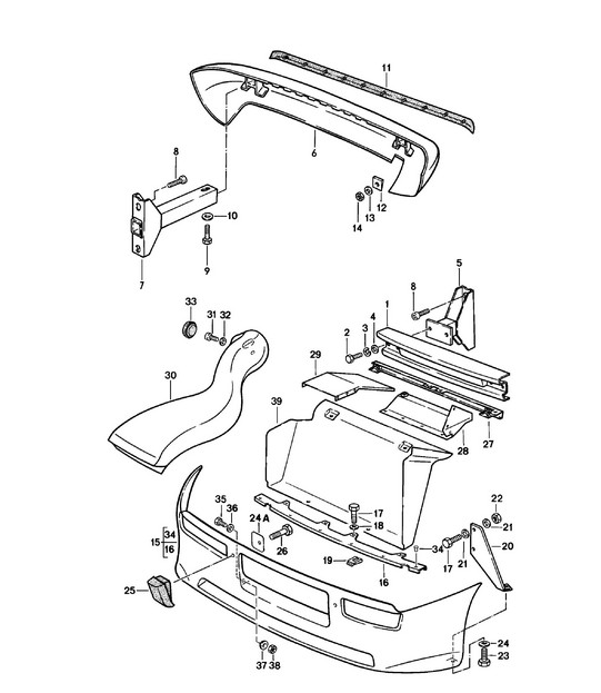 Paraurti / Spoiler / Condotto dell'aria - ANTERIORE - 924 GT 1980 - 1985