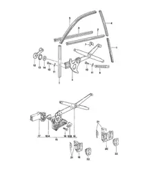 Guida per finestrini / Alzacristalli elettrici 924 1980 - 1985
