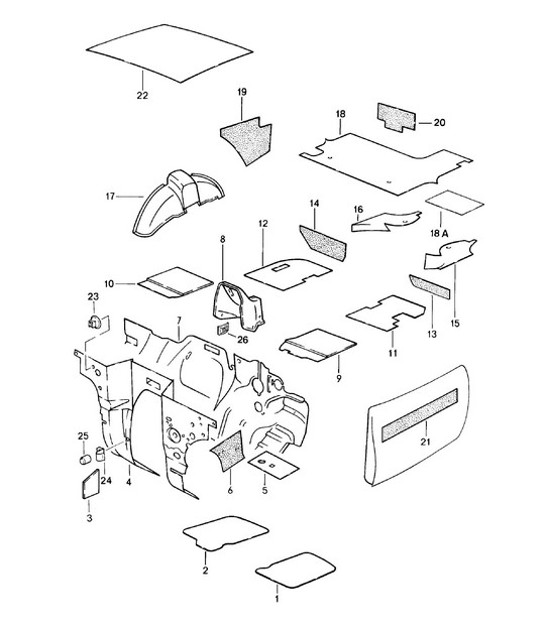 Diagram 807-000 Porsche 924 (1977-1988) Body