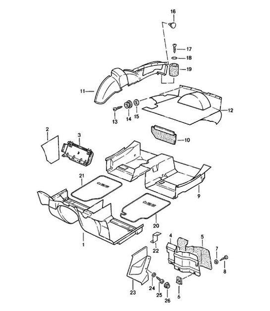 Diagram 807-002 Porsche 924 (1977-1988) Body