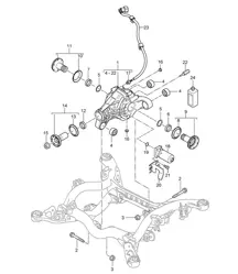 Differenziale asse posteriore / Pronto per l'installazione con differenziale a slittamento limitato / Elettrico (PR:1Y1) Cayenne 9PA (955) 2003-06