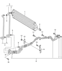 Tiptronic / Raffreddatore Atf / Linee Atf (PR:G0R, Tiptronic S) Cayenne 9PA (955) 2003-06