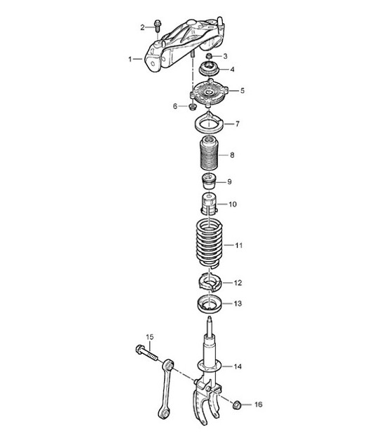 Diagram 402-00 Porsche 968 (1992-1995) Front Axle, Steering 