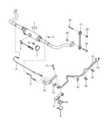 Front Stabiliser (disengageable) (PR:0AG) Cayenne 9PA (955) 2004>>