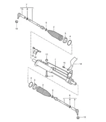 Power steering / Steering gear / Steering parts Cayenne 9PA (955) 2003-06