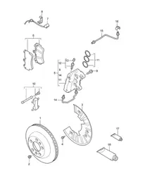 Disc brake / Front axle Cayenne 9PA (955) 2003-06