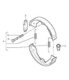 Foot-operated parking brake Cayenne 9PA (955) 2003-06