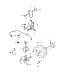 Hauptbremszylinder / Bremskraftverstärker / Vakuumleitung / Vakuumpumpe Cayenne 9PA (955) 2003-06