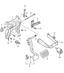 Pedale / Tiptronic (PR:G0R, Tiptronic s) Cayenne 9PA (955) 2003-06