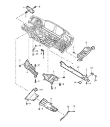 Voering / bodemplaat / hittebescherming Cayenne 9PA (955) 2003-06