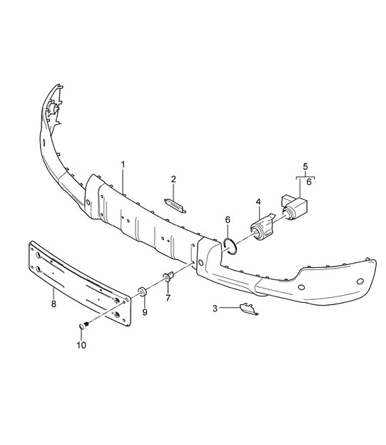 Front Impact protection (PR:D9J,D9K) Cayenne 9PA (955) 2003-06