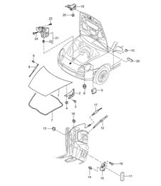 Deckel vorne Cayenne 9PA (955) 2003-06