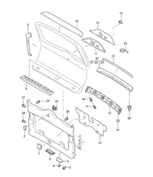 Linings / Rear lid Cayenne 9PA (955) 2003-06