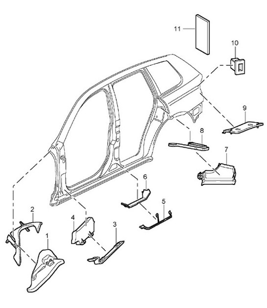 Diagram 807-60 Porsche Cayman 987C/981C (2005-2016) Body