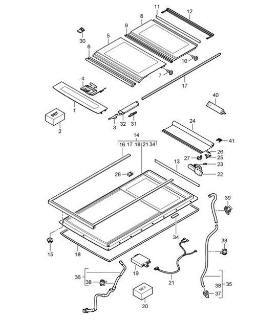 Diagram 811-05 Porsche Cayenne 9PA (955) 2003-2006 Body