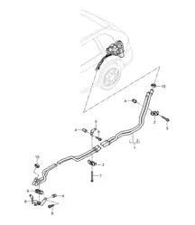 Hot air duct / Auxiliary air conditioner / Rear (PR:9AH) Cayenne 9PA (955) 2003-06