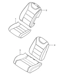 Housse / Siège avant / Partie mousse Cayenne 9PA (955) 2003-06