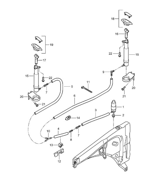 Headlight washer system Cayenne 9PA (955) 2003-06