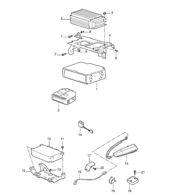 Diagram 911-10 Porsche Cayman S 3.4L 987C MKII 2009-2012 Elektrische apparatuur