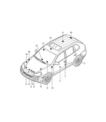 Señalización/avisos Cayenne 9PA1 (957) 2007-10