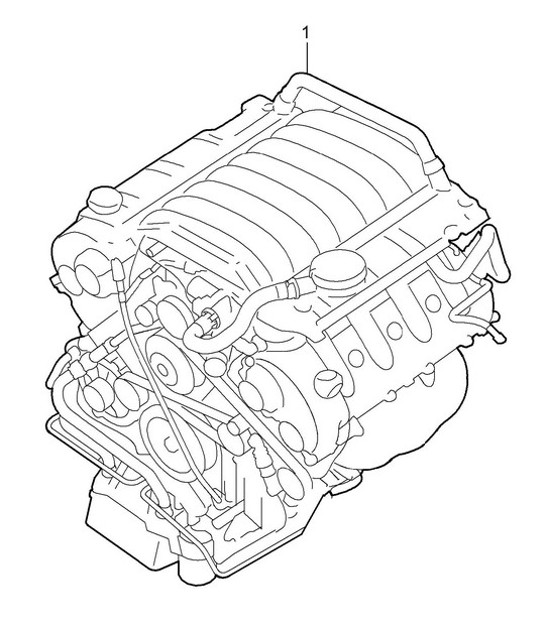 Diagram 101-000 Porsche Panamera 970 MK1 (2009-2013) Engine
