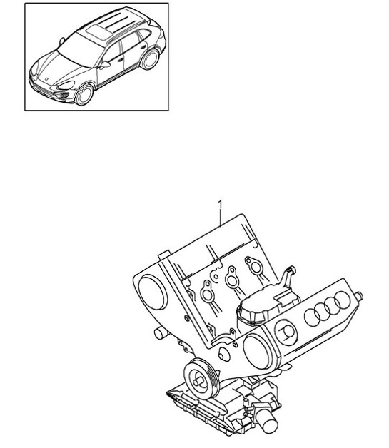 Diagram 101-025 Porsche Cayenne 9PA1 (957) 2007-2010 Engine