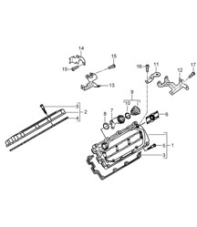 Valve cover (Model: 059D) Cayenne 9PA1 (957) 3.0L Diesel 2007-10