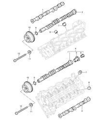 Árbol de levas (Modelo: 4801,4851) Cayenne 9PA1 (957) 4.8L 2007-10