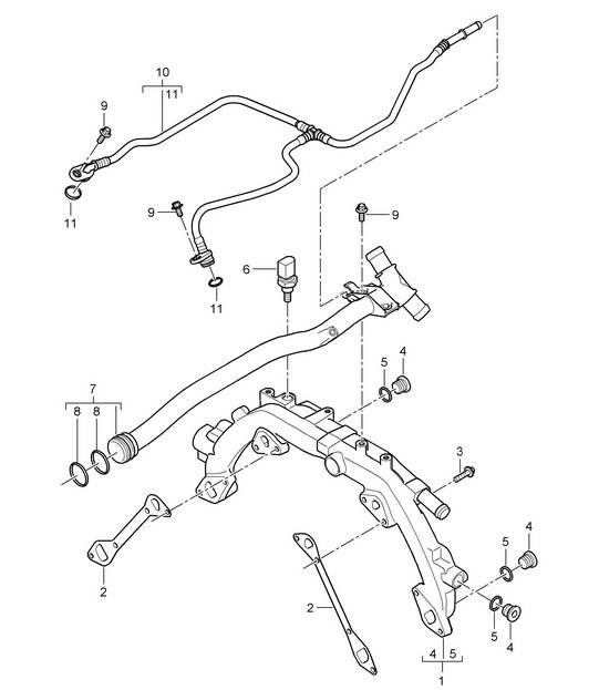 Refrigeración por agua (Modelo: 4801,4851) Cayenne 9PA1 (957) 4.8L 2007-10