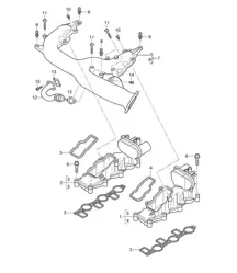 Collettore di aspirazione/tubo di pressione (Modello: 059D) Cayenne 9PA1 (957) 3.0L Diesel 2007-10