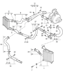 Intercooler/tubo di pressione (Modello: PR:D50) Cayenne 9PA1 (957) 3.0L Diesel 2007-10