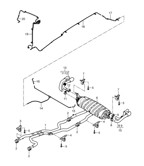 Fuel System, Exhaust System Cayenne 9PA1 (957) 2007-2010