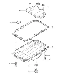 Tiptronic / Filtro de aceite / Cárter de aceite (PR:G0R, Tiptronic S) Cayenne 9PA1 (957) 2007-10