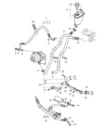 动力转向器 / 管路 / 油箱 (PR:D5X,0AW) Cayenne 9PA1 (957) 3.6L 2007-10