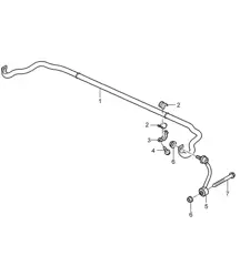 Anti-roll bar (PR:0AB) Cayenne 9PA1 (957) 2007-10