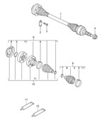 Rear Axle Cayenne 9PA1 (957) 2007-2010