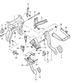 Hand Lever System, Pedal Cluster  Cayenne MK2 (957) 2007-2010