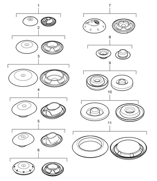 Diagram 801-002 Porsche 997 MKII Carrera C2S 3.8L 2009-12 Body