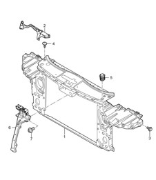 Support / Radiateur Cayenne 9PA1 (957) 2007-10