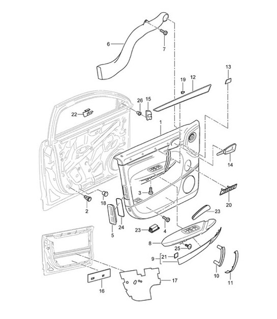 Diagram 807-010 Porsche Cayman 987C/981C (2005-2016) Body