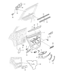 Pannello porta con: Smorzamento - POSTERIORE - Cayenne 9PA1 (957) 2007-10